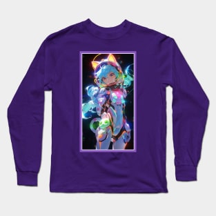 Anime Cute Cat Girl | Sci-Fi Manga Girl Anime Art Long Sleeve T-Shirt